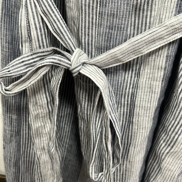 Haven Well Within blue/white stripe 100% linen dress. Size XXL - Picture 6 of 11